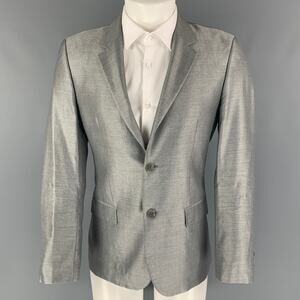 CALVIN KLEIN COLLECTION Size 36 Grey Notch Lapel Sport Coat